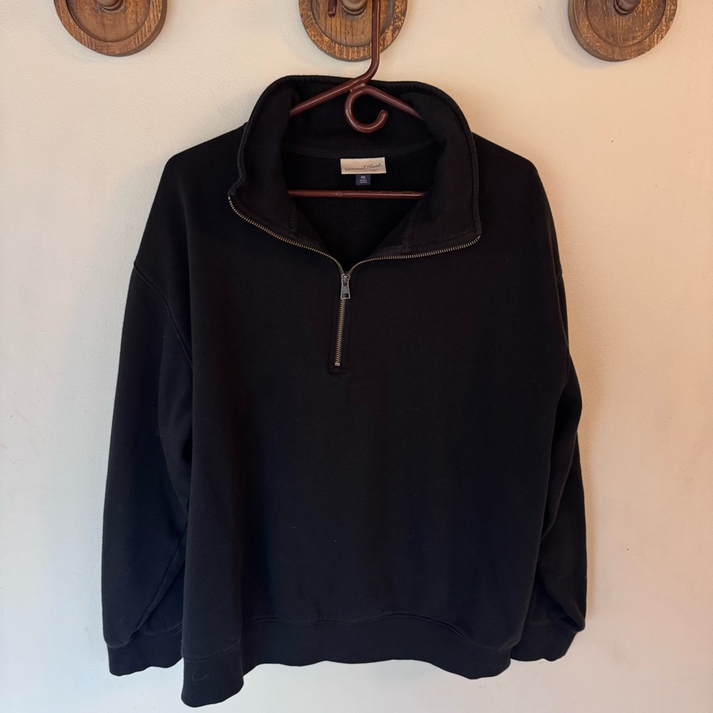 Universal Thread Black Quarter Zip Sweatshirt Siz… - image 2